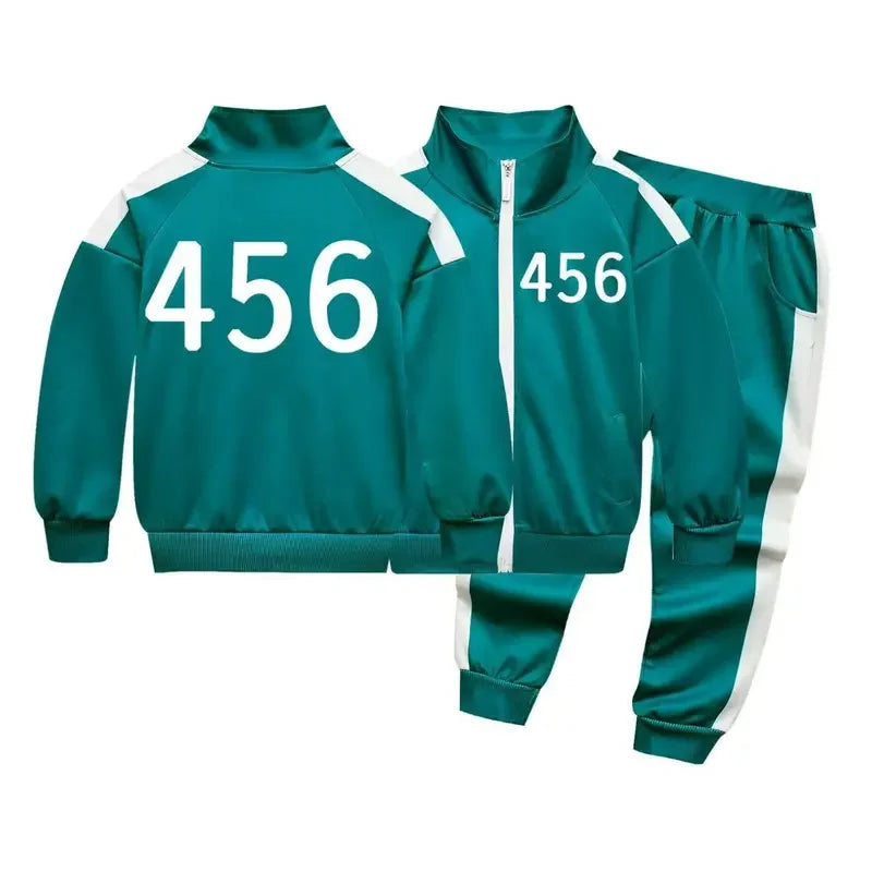Cosliy New 2025 Squid Player Seong Gi-hun Cosplay Costume 456 Tracksuit Calamari Disguise Halloween Clothes Men Women Kids Boys
