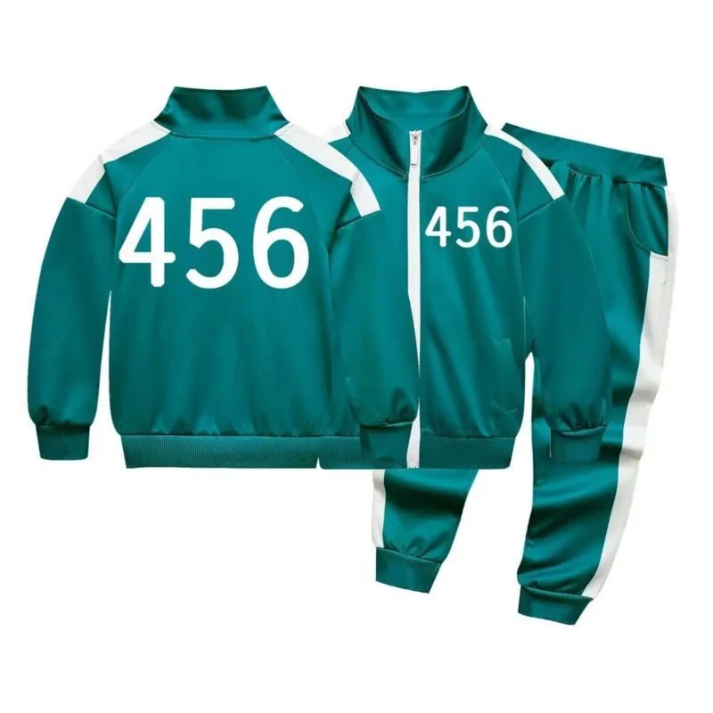 Cosliy New 2025 Squid Player Seong Gi-hun Cosplay Costume 456 Tracksuit Calamari Disguise Halloween Clothes Men Women Kids Boys