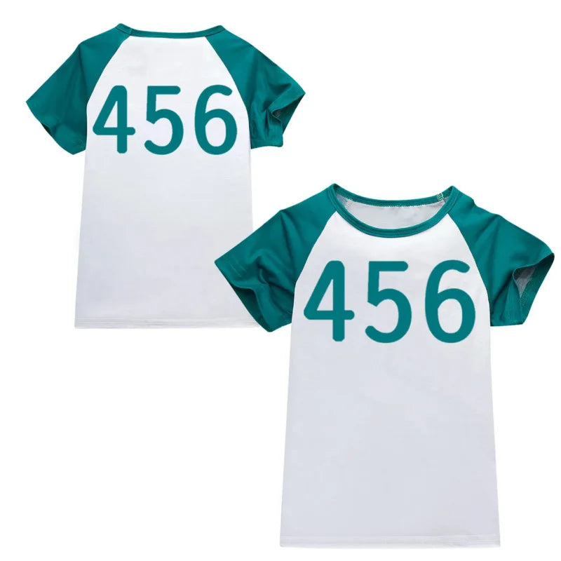 Cosliy New 2025 Squid Player Seong Gi-hun Cosplay Costume 456 Tracksuit Calamari Disguise Halloween Clothes Men Women Kids Boys