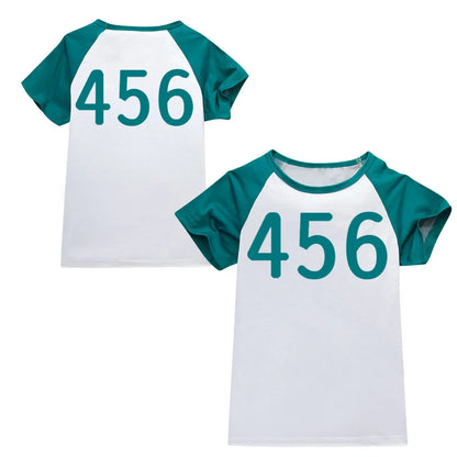Cosliy New 2025 Squid Player Seong Gi-hun Cosplay Costume 456 Tracksuit Calamari Disguise Halloween Clothes Men Women Kids Boys