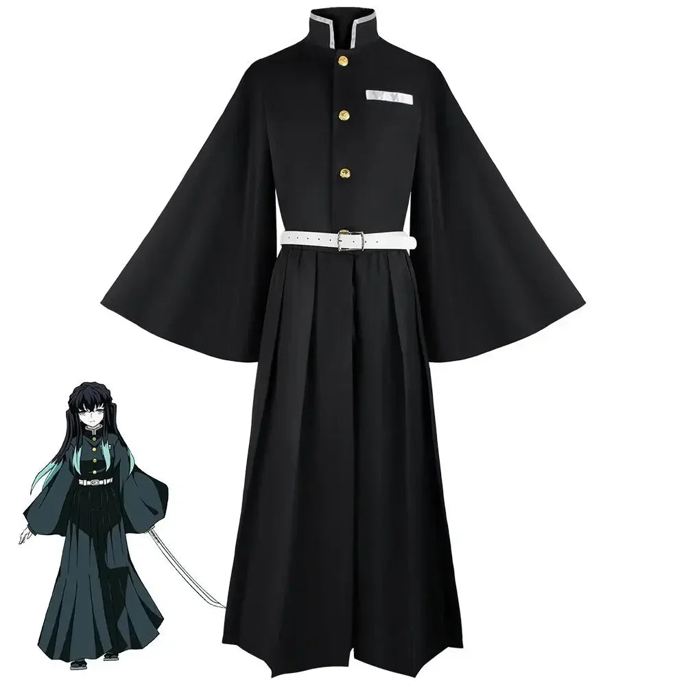 Bilibili Anime Demon Slayers Kimetsu No Yaiba Tokitou Muichirou Cosplay Costumes Kisatsutai Uniform Wig Halloween Party Costume